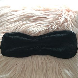 black lace bandeau